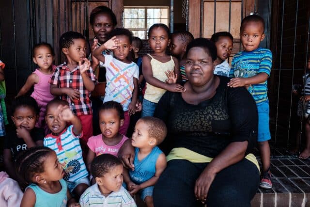 Chumani creche children smile for a photo