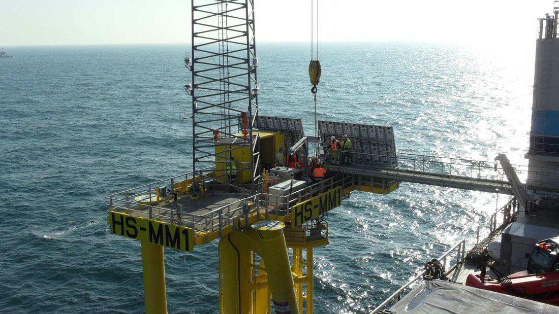 Installation of the first meteorological mast in the 4GW Hornsea Zone using the 'Twisted Jacket' foundation