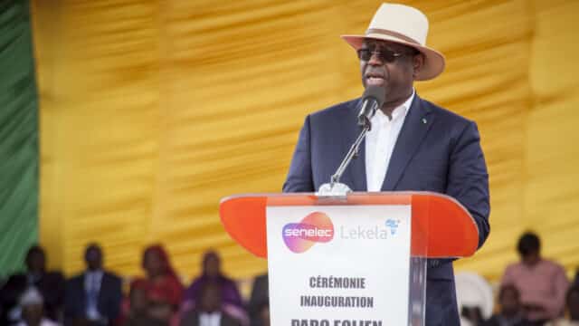 president sall speaking at podium