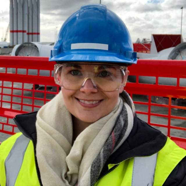 Photo of Mainstream colleague at a offshore wind port
