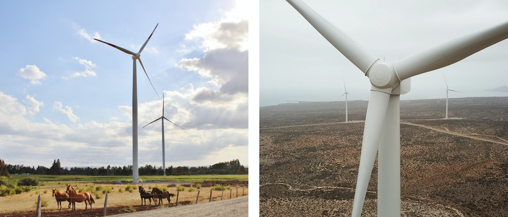 Onshore wind farms in Chile