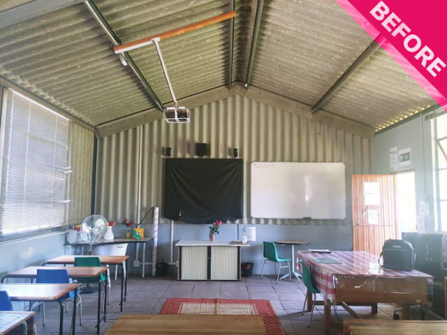 School classroom before renovation