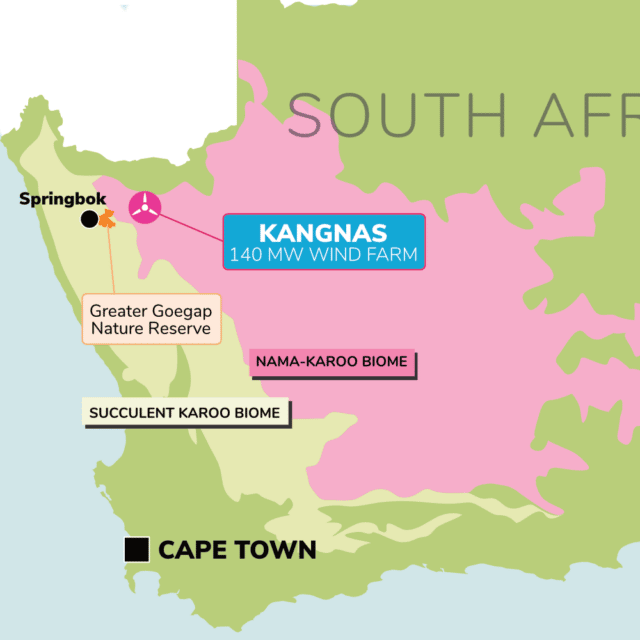 Map showing location of Greater Goegap Nature Reserve