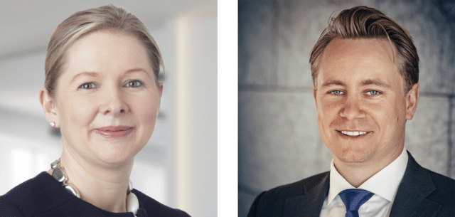Mainstream Group CEO Mary Quaney, left, and Aker Horizons CEO Kristian Røkke