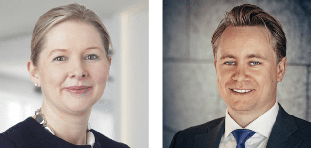 Mainstream Group CEO Mary Quaney, left, and Aker Horizons CEO Kristian Røkke