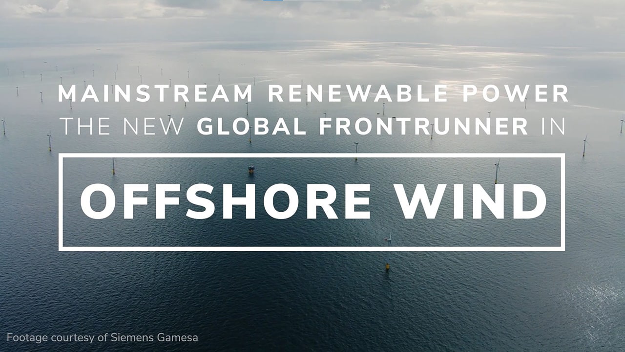 Mainstream Renewable power the new global frontrunner in Offshore Wind video