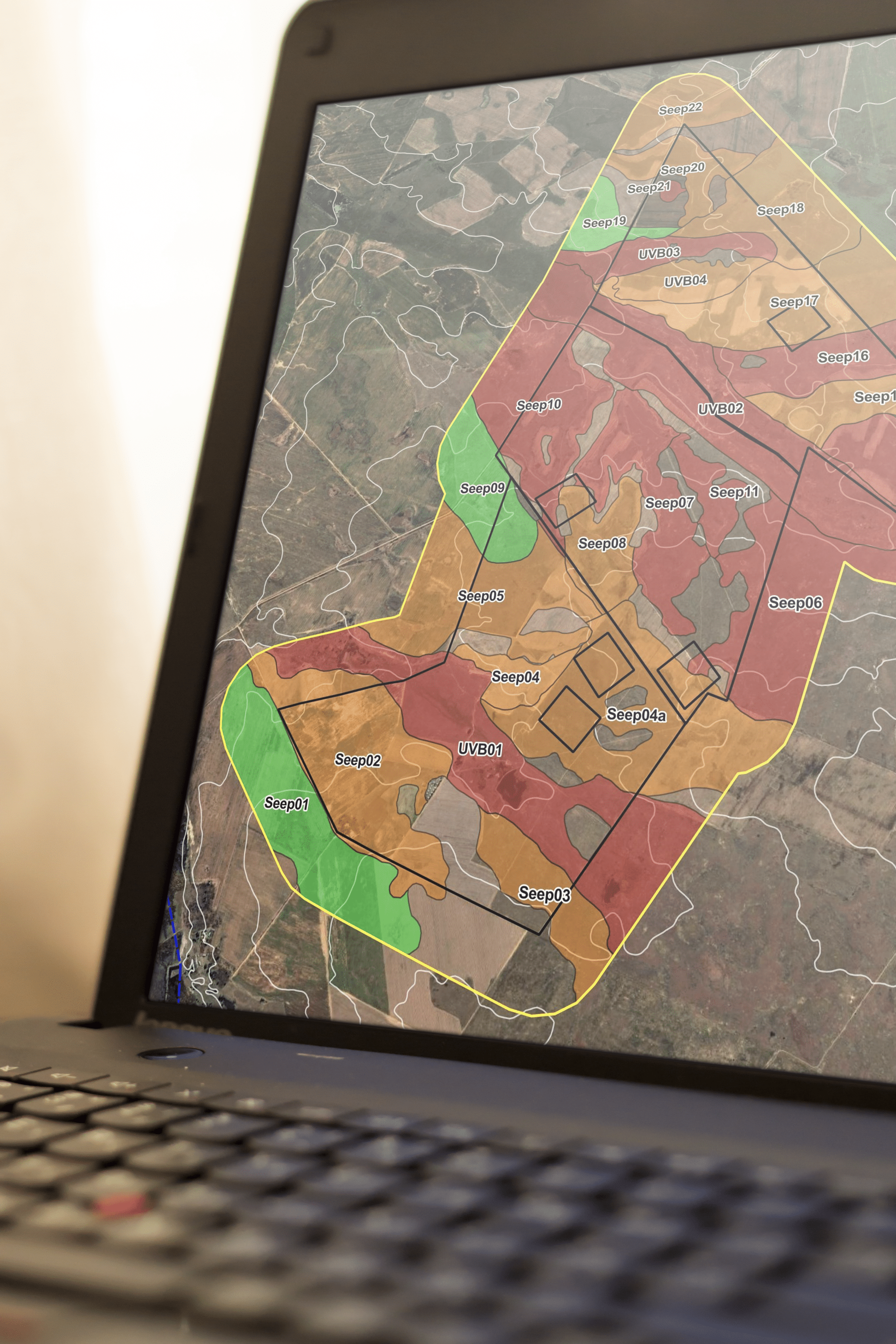 Map of wetlands in Allanridge South Africa - Planet Positive Impact - Mainstream Renewable Energy - Sustainability Report 2022