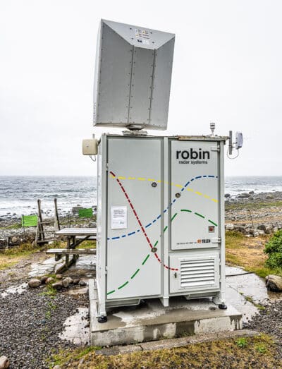 Radar module looking out to sea